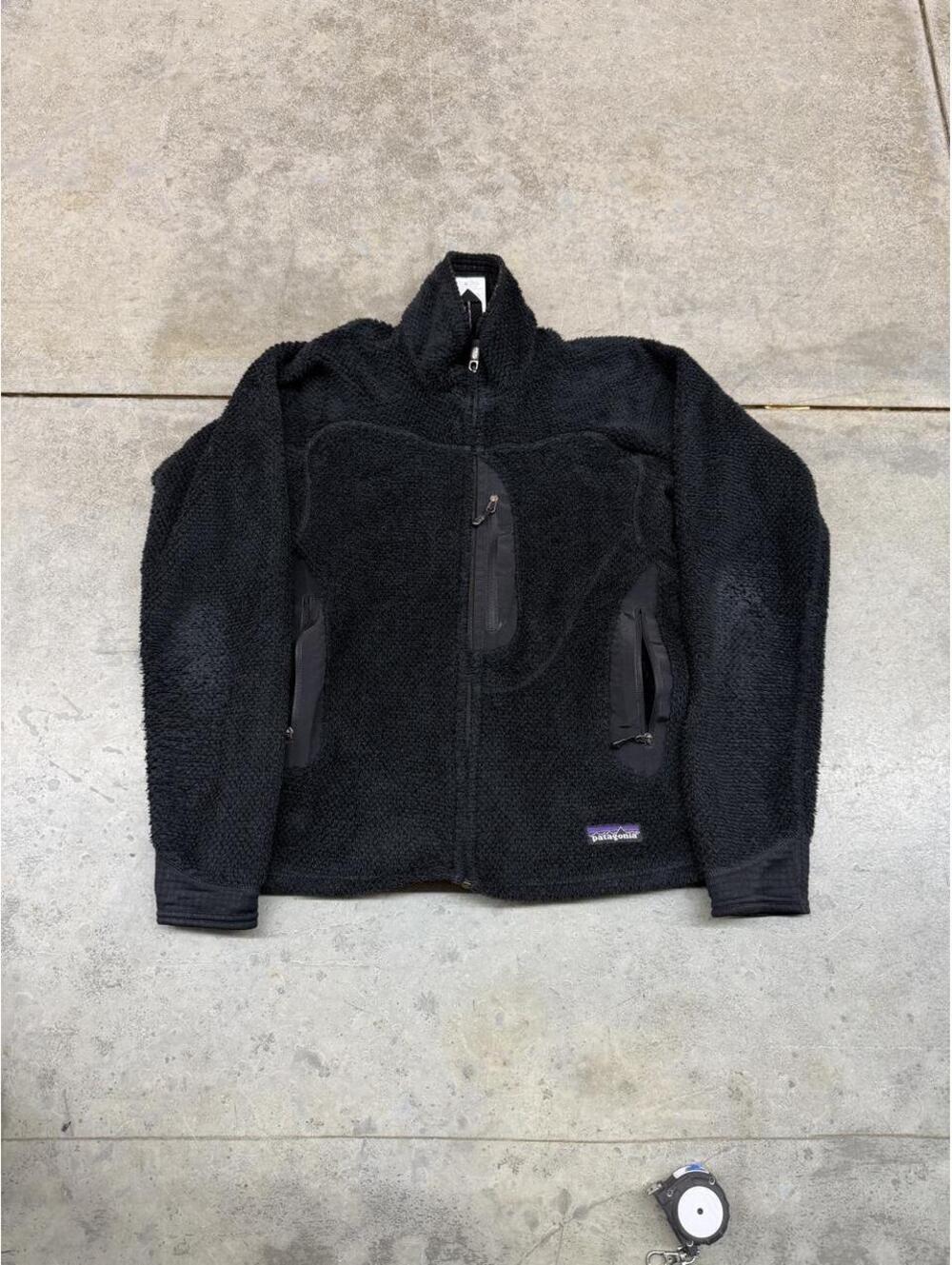vintage patagonia r2 black full zip fleece jacket size small WOMENS